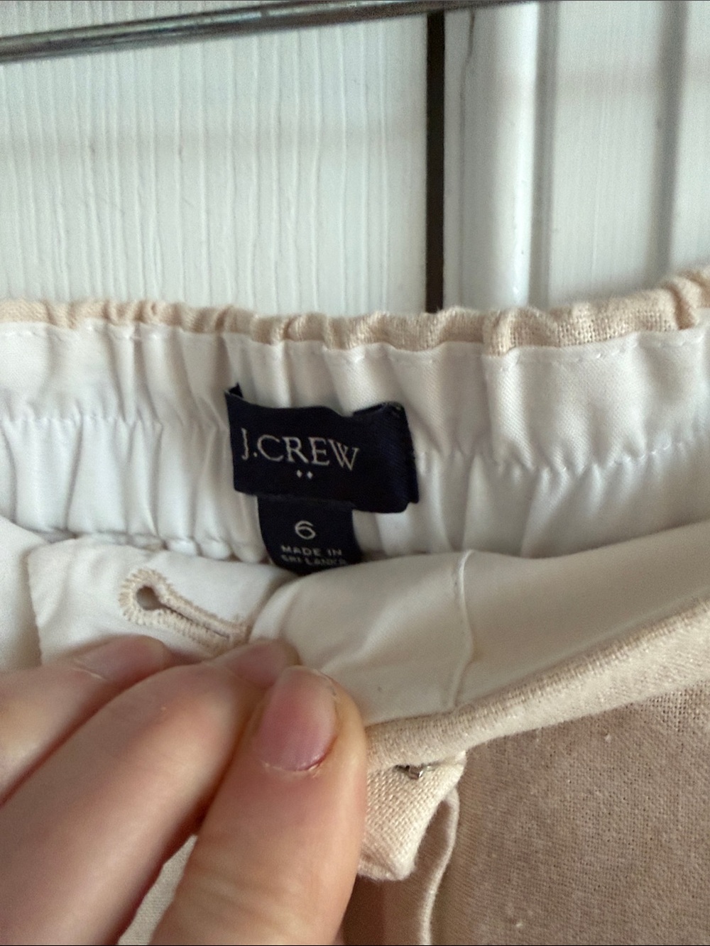J. Crew Beige Elastic-Waist Pants - Picture 9 of 14